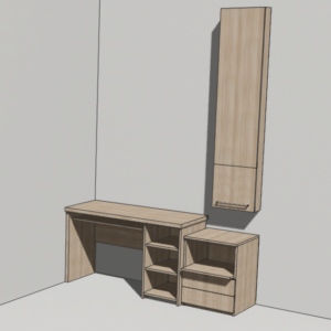Ansamblu office imitatie lemn H1225/H1732